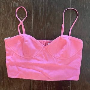 Aritzia Sunday Best BONNIE BUSTIER in Soft Fuchsia